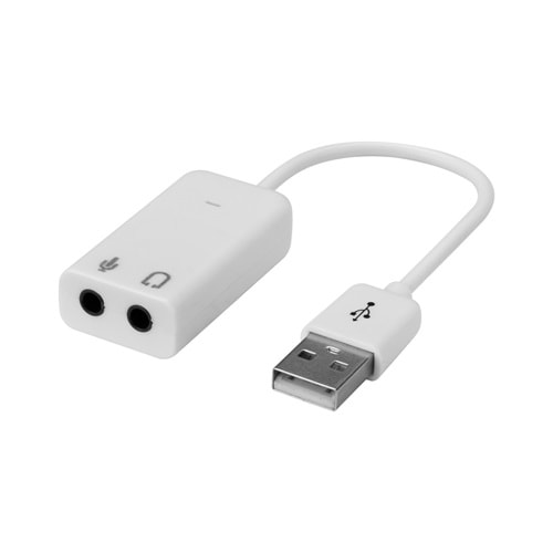 HYTECH HY-U715 Kablolu USB Beyaz Ses Kartı 7.1 Çift Kanal