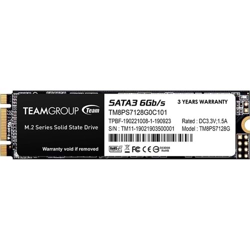 TEAM TM8PS7128G0C101 128GB TEAM M.2-2280 500/300MB SATA3 MS30 SSD