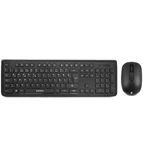 EVEREST Presty KM-62 Kablosuz Q Multimedia Klavye + Mouse Set Black