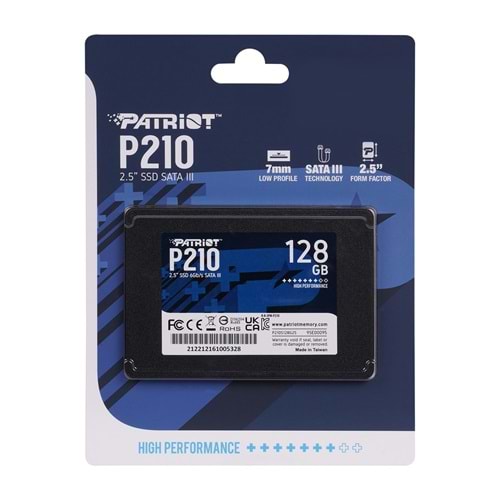 Patriot P210S128G25 P210 Series 128GB SATA3.0 2.5 450MB/350MB Dahili SSD
