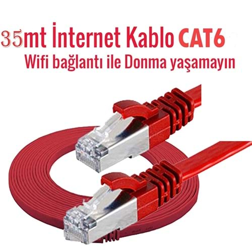 TO Cat6 Patch Kablo 35 Metre İnternet kablosu