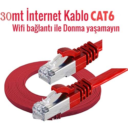 TO Cat6 Patch Kablo 30 Metre İnternet kablosu