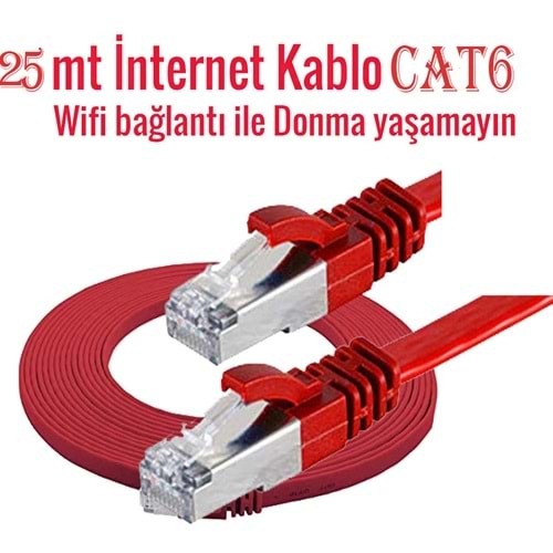 TO Cat6 Patch Kablo 25 Metre İnternet kablosu