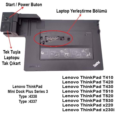 Lenovo ThinkPad x230i Dock Station 1 adet