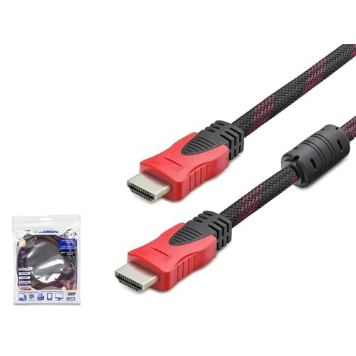 HADRON HDX2012 HDMI KABLO ÖRGÜLÜ SİYAH 1.5MT