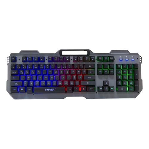 Everest KB-197 Titanio Usb Aydınlatmalı Q Metal Yüzey Gaming Oyuncu Klavyesi