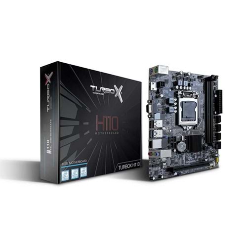 Turbox Workprof X H110 SATA DDR4 2400MHZ USB 3.0 VGA HDMI SES G.LAN 1151P 6.7.8.9 GEN ANAKART