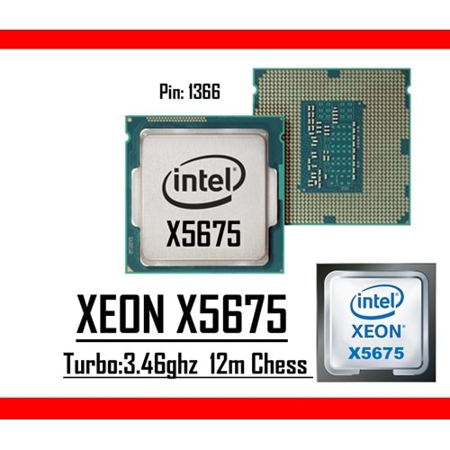 Intel® Xeon® X5675 3.06 Ghz 12mb Cache Lga 1366p Tray Masaüstü Bilgisayar İşlemci