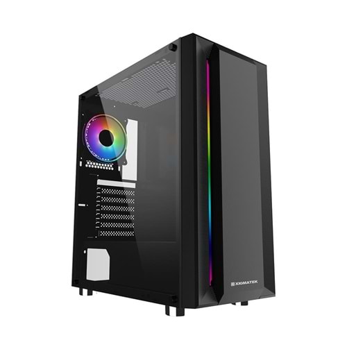 Xigmatek EN49974 HELIOS 550W Temper Camlı 1*12cm Rainbow Led Şeritli Mid-T Gaming Oyuncu Kasası