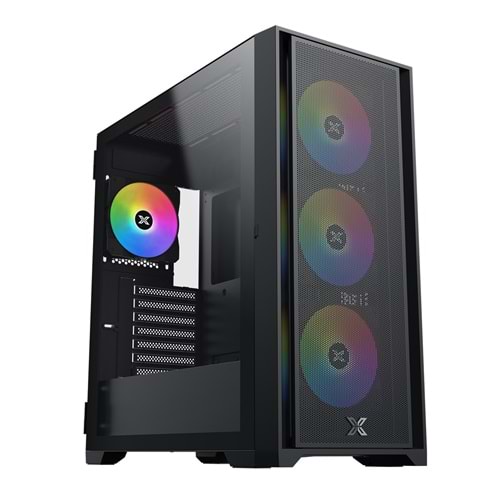 Xigmatek EN47046 Master X II Pro Siyah ODIN II 750W 4*12cm Z20F Fixed RGB Fan Mesh+Cam Panel E-ATX Oyuncu Kasası
