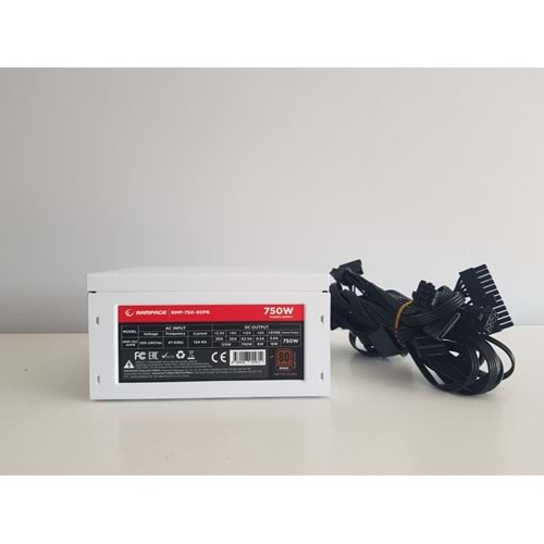 Rampage RMP750-80PB 750W v5 14cm Fan Beyaz 80 Plus ( 80+ ) Bronze Sertifikalı Power Supply