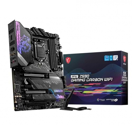 MSI MPG Z590 GAMING CARBON WIFI Intel Z590 Soket 1200 DDR4 5333MHz (OC) Anakart