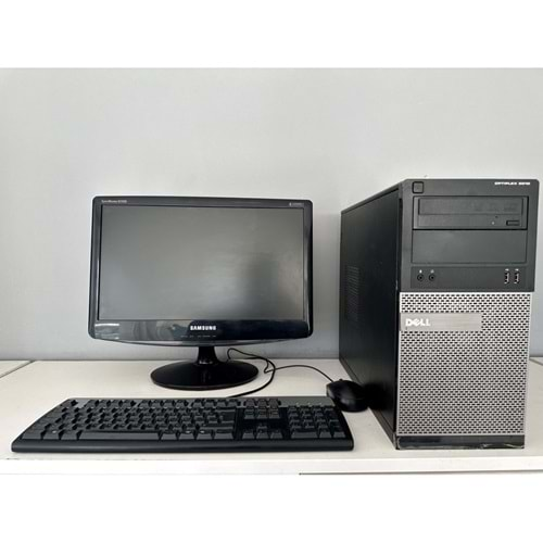 Dell Optiplex 790 Tower / İ5-2400- 3.10ghz / 8Gb Ddr3 /128Gb SSD+250gb HDD /2. EL BİLGİSAYAR /Samsung 19