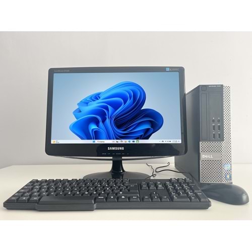 Dell OptiPlex 710 Slim / i3-2120 3.30Ghz / 8Gb Ddr3 / 120Gb SSD / 2. EL BİLGİSAYAR / Samsung 19