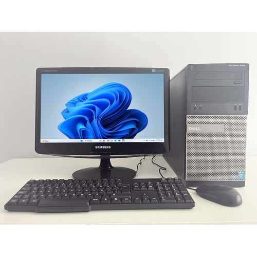 Dell Optiplex 3020 Tower / i3-4150 3.50Ghz / 16Gb Ddr3 / 240Gb SSD+250Gb Hdd / 2. EL BİLGİSAYAR / Samsung 19