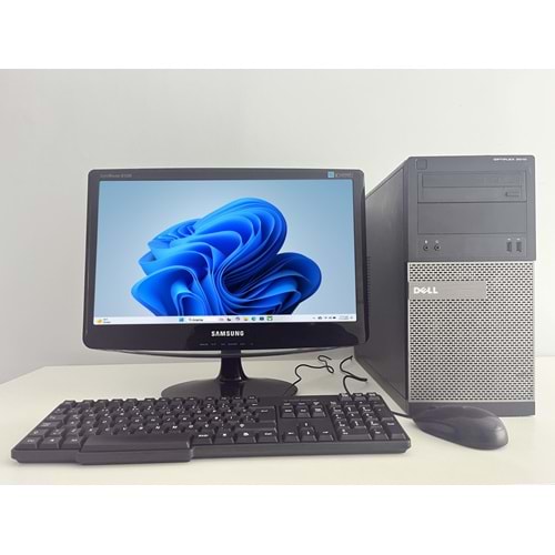 Dell Optiplex 3010 Tower / i3-4150 3.50Ghz / 8Gb Ddr3 /128Gb SSD+120Gb HDD / 2. EL BİLGİSAYAR / Samsung 19