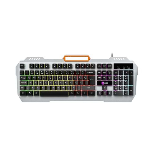 Lecoo KB123 USB Kablolu Makro Tuşlu Rainbow Efektli Mekanik Hisli Membran Gaming Türkçe Q Siyah Klavye