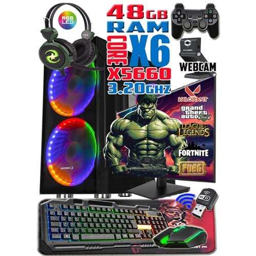 WarboX Hulk Xeon X5650 48gb Ram 512gb Ssd Rx 550-4gb E.kartı 24