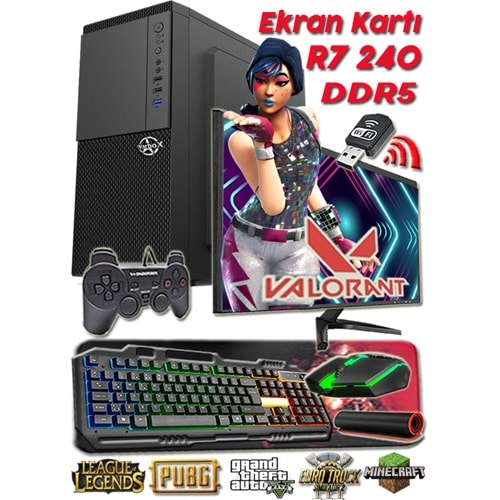 WarboX Cobra I5 4570 Turbo:3.60ghz 8gb Ram 240gb Ssd 250gb Hdd R7 240-4gb E.kartı 21.5